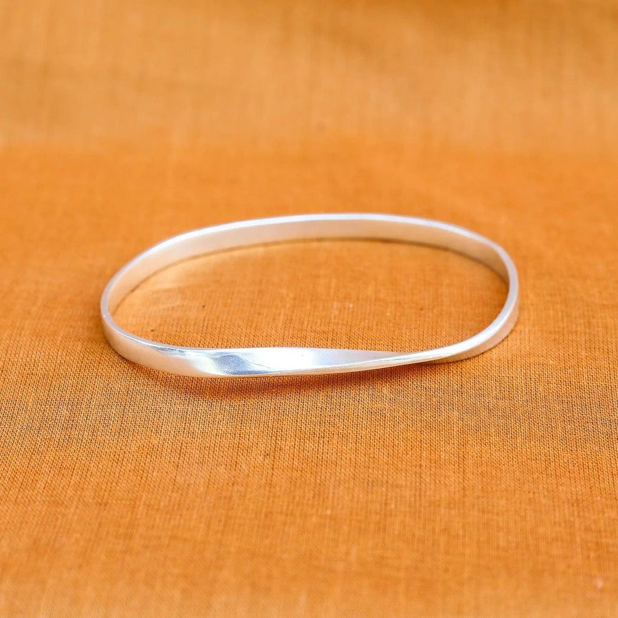 Mobius Bangle Sterling Silver
