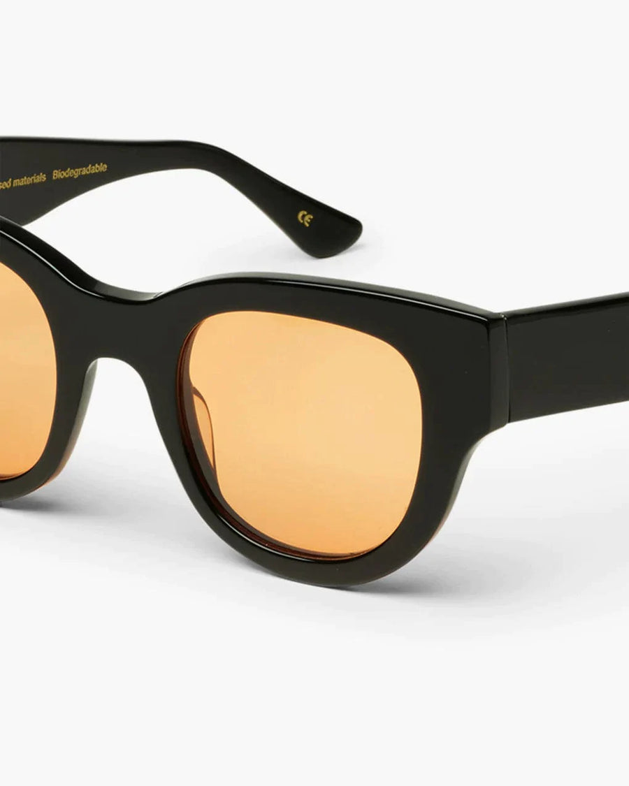 Black Frame Orange Lens Sunglasses 06