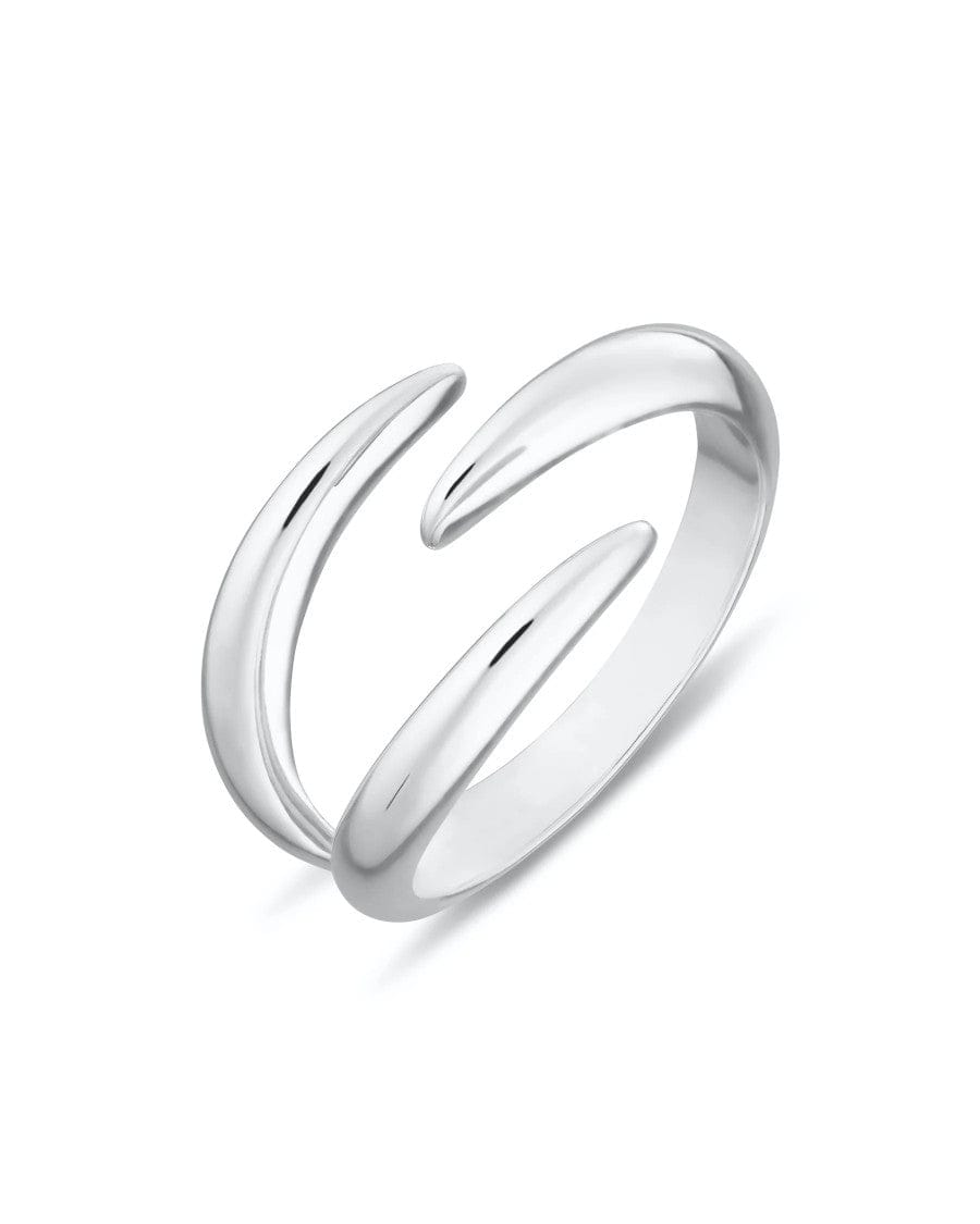 Claw Triple Open Band Ring Silver