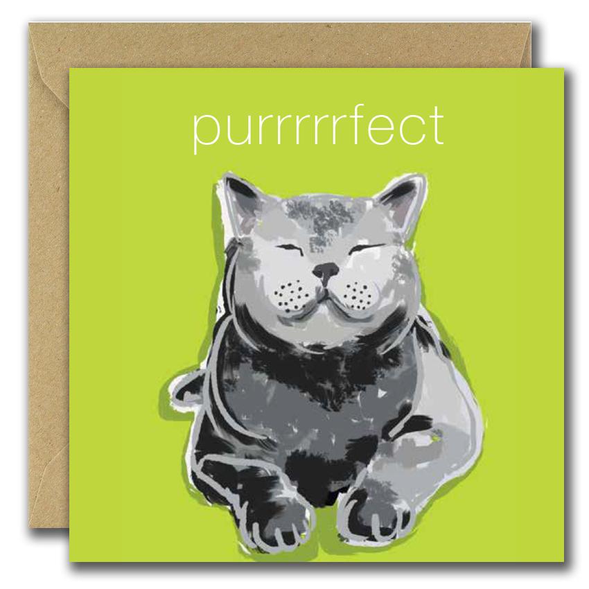Purrrrrfect Thank You Card